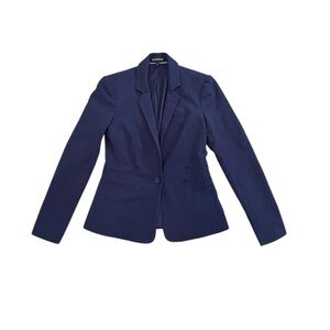Express Women's Dark Navy Single-Button Tailored Blazer